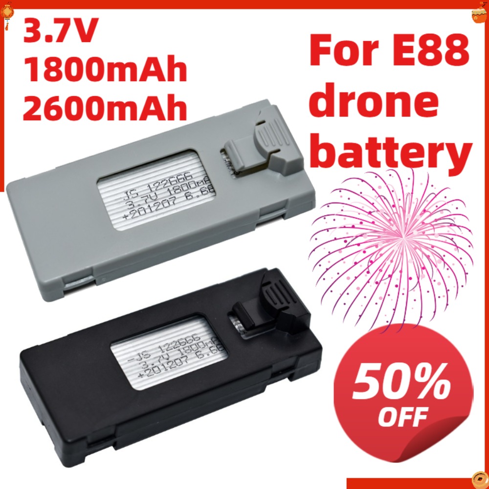 Bateria de 3.7v 1800mAh 2600mA - Drone E88 Rc Quadcopter avaliação e preço