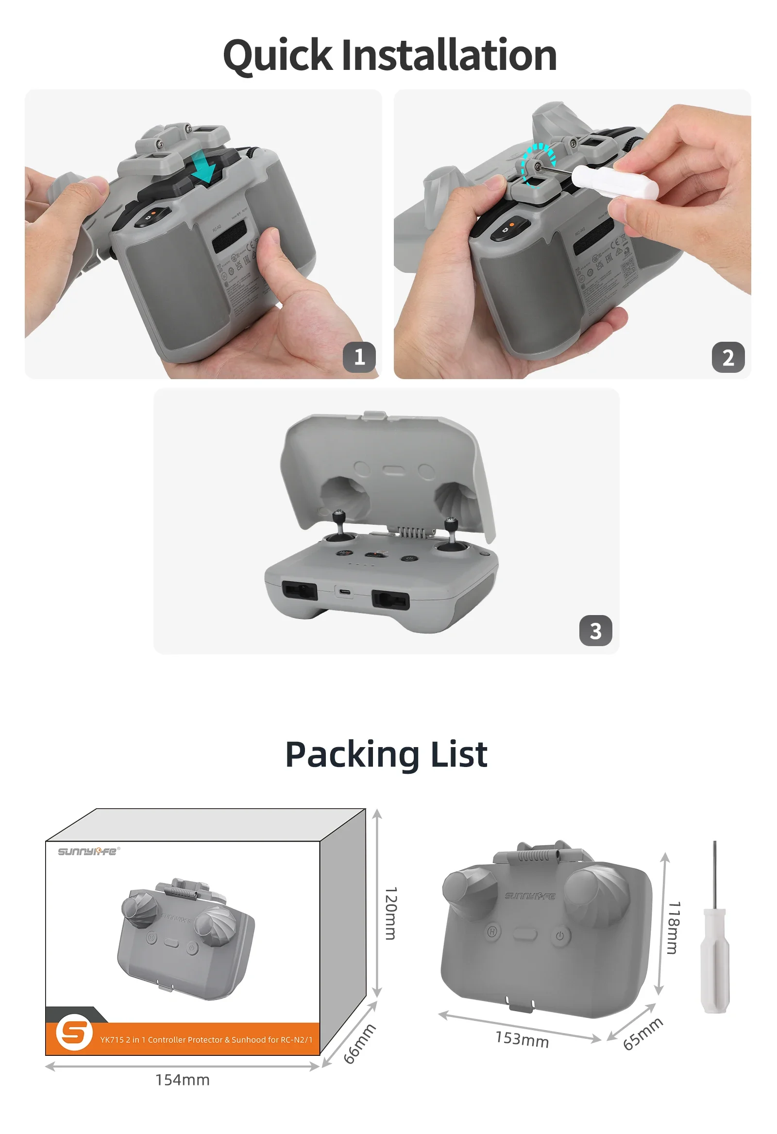 2 em 1 controlador protetor su - Drone Rc Cover avaliação e preço